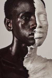 Moulage sur visage photo beauté africaine